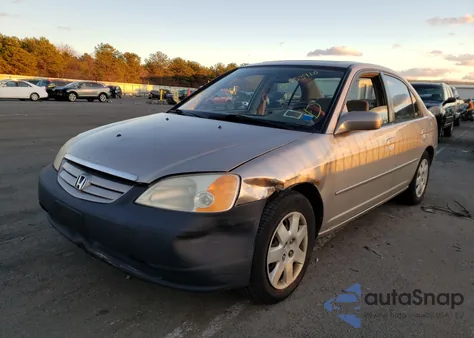 2002 Honda Civic Ex z USA, uszkodzony, nr VIN 2HGES26762H538962